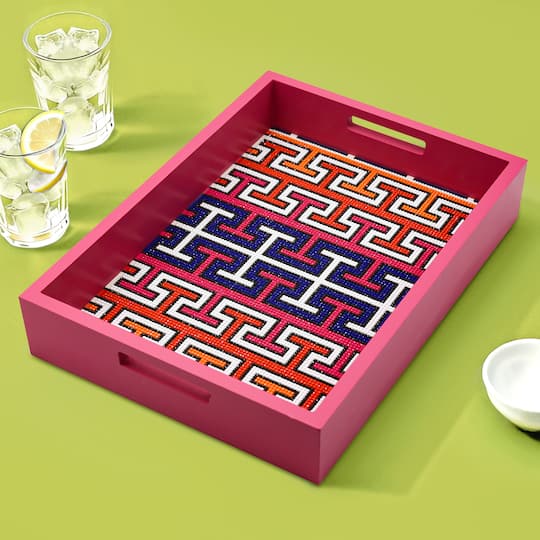 Jonathan Adler x Michaels 10" x 14" Red Key Diamond Art Tray Kit